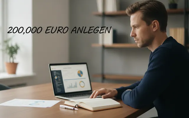 Person prüft eine Anlageübersicht am Laptop