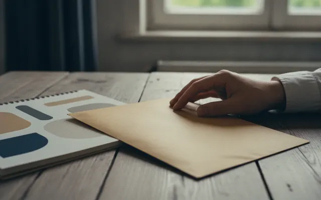 Hand markiert einen Termin im Kalender