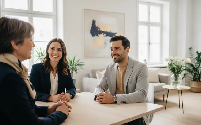 Beratungsgespräch in einem hellen Büro